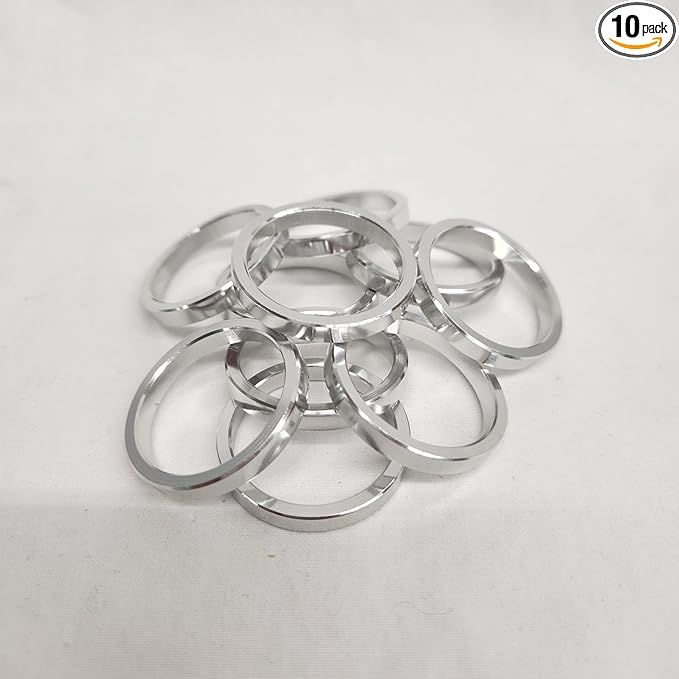 Mortise Cylinder Collar, 1/4" , 10-Pack, Solid Metal, Collar Rings: Aluminum Finish