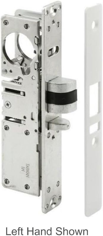 Pacific Doorware Storefront Door Mortise Deadlatch Adams Rite Style Lock in Aluminum (1 1/8" Backset)