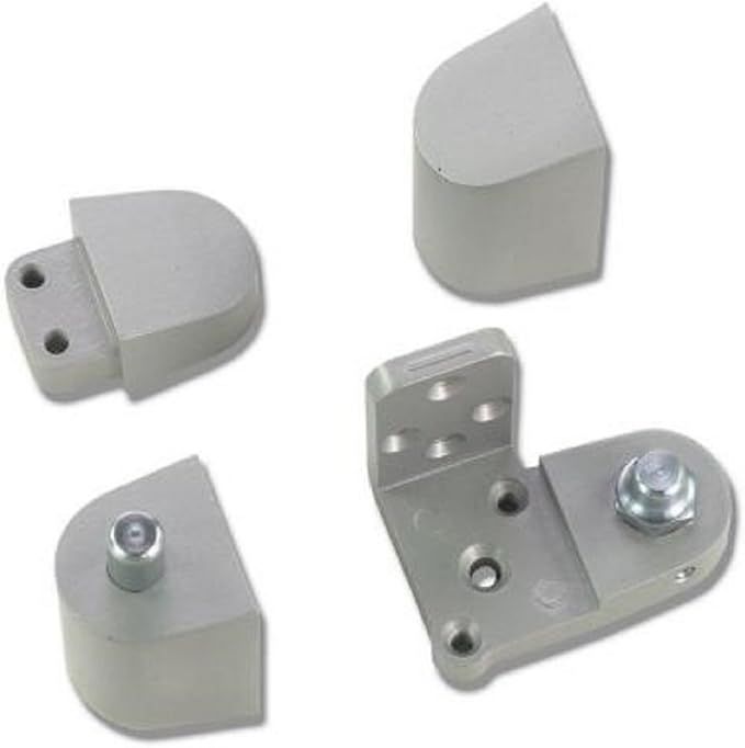 USA Style Top & Bottom Pivot Set showing pivot shapes and mounting hole pattern