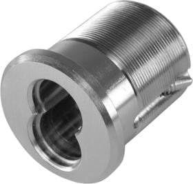 SFIC Mortise Cylinder Housing, Standard/Yale Cam, 7 Pin, Satin Chrome (US26D) - Less Core