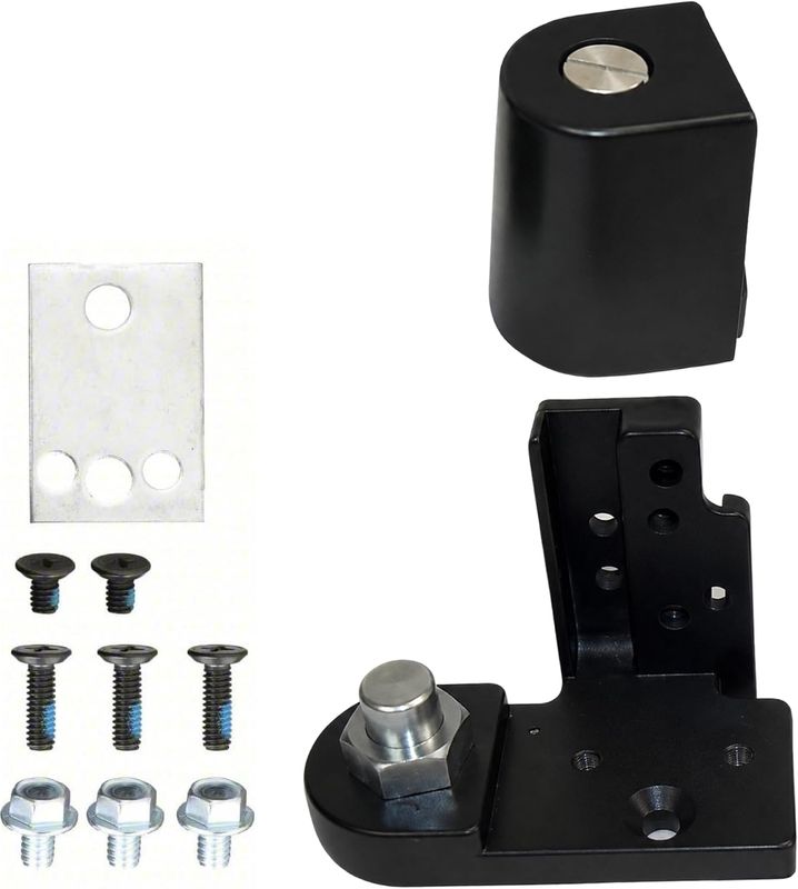 Kawneer Style Bottom Pivot, Offset (bottom pivot only) showing pivot shapes and mounting hole pattern