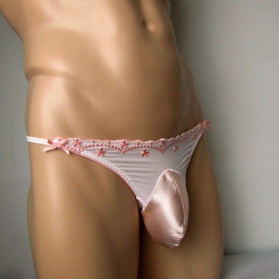 White &amp; Pink Sissy Thong