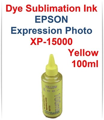 Yellow Dye Sublimation Ink 100ml for Epson Expression Photo HD XP-15000 printer