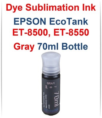 Gray Dye Sublimation Ink 70ml bottle for EPSON EcoTank ET-8500 ET-8550 printers