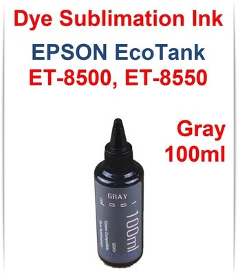 Gray Dye Sublimation Ink 100ml bottle for EPSON EcoTank ET-8500 ET-8550 printers