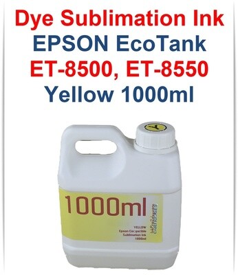 Yellow Dye Sublimation Ink 1000ml bottle for EPSON EcoTank ET-8500 ET-8550 printers