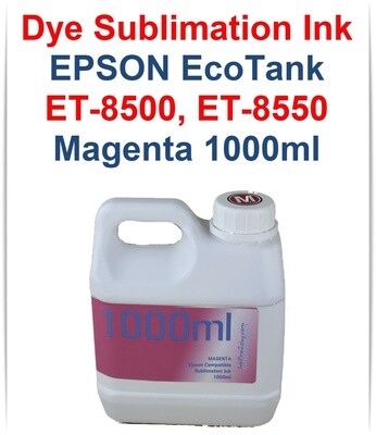 Magenta Dye Sublimation Ink 1000ml bottle for EPSON EcoTank ET-8500 ET-8550 printers