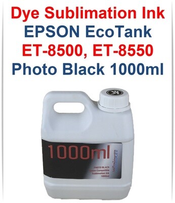 Photo Black Dye Sublimation Ink 1000ml bottle for EPSON EcoTank ET-8500 ET-8550 printers
