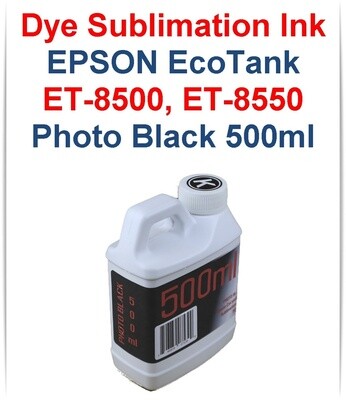 Photo Black Dye Sublimation Ink 500ml bottle for EPSON EcoTank ET-8500 ET-8550 printers