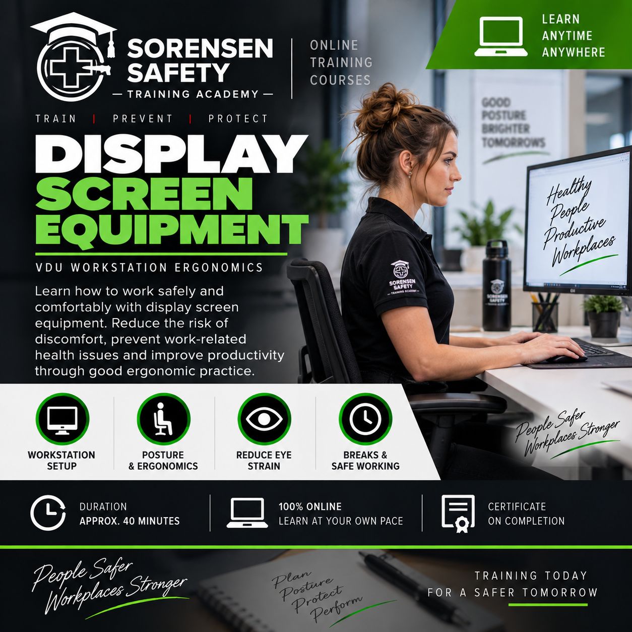 Display Screen Equipment / VDU Workstation Ergonomics – Online Training Course