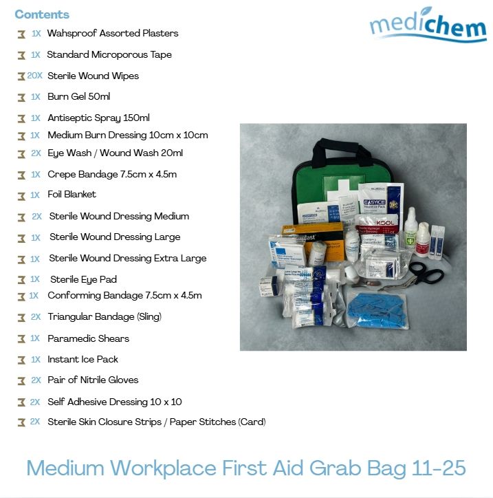 Medium Workplace First Aid Grab Bag (11–25 Persons)