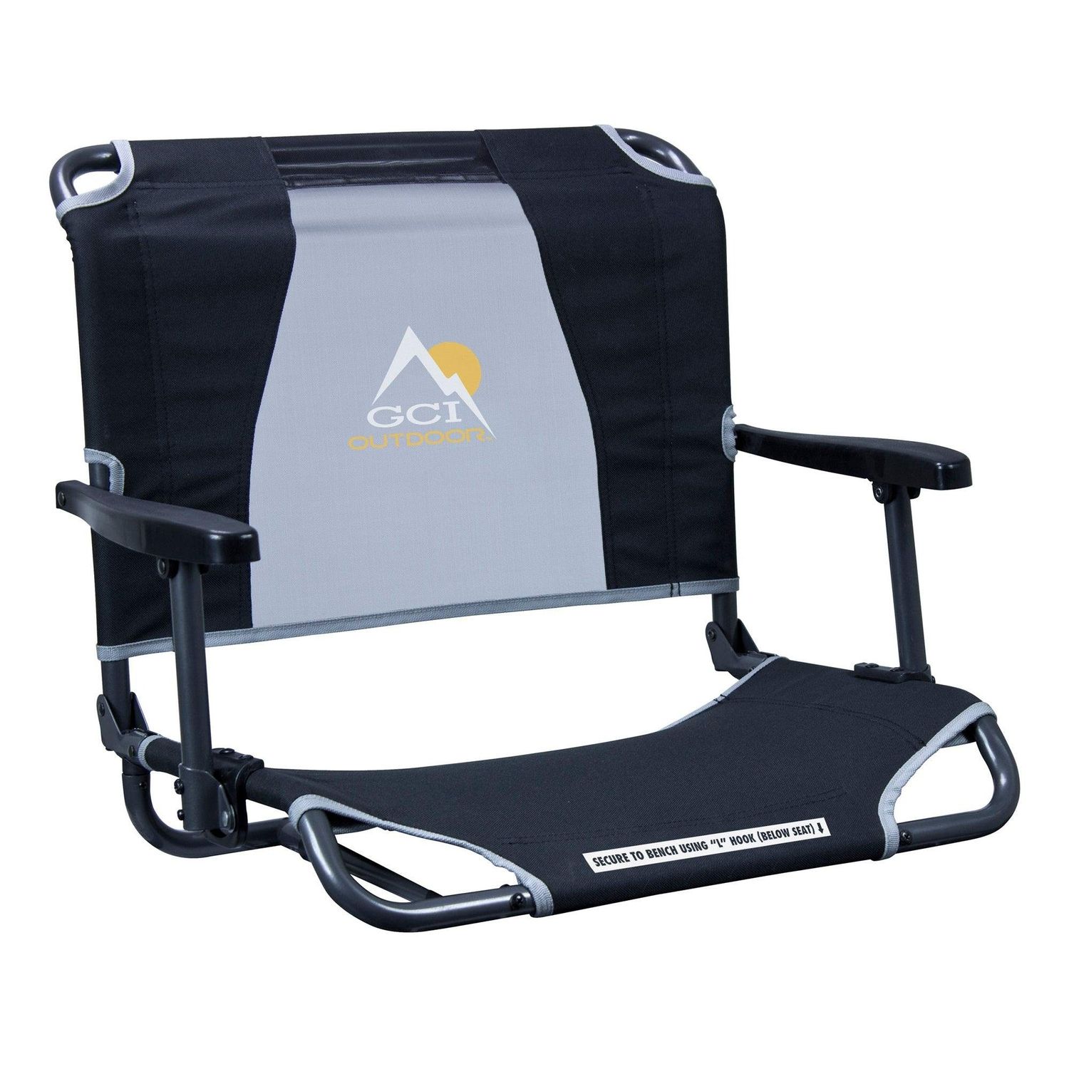 GCI Big Comfort Stadium Chair With Armrests, Color: Black