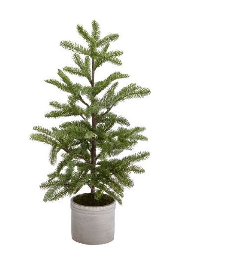 Pine Tree Cement Pot 28”