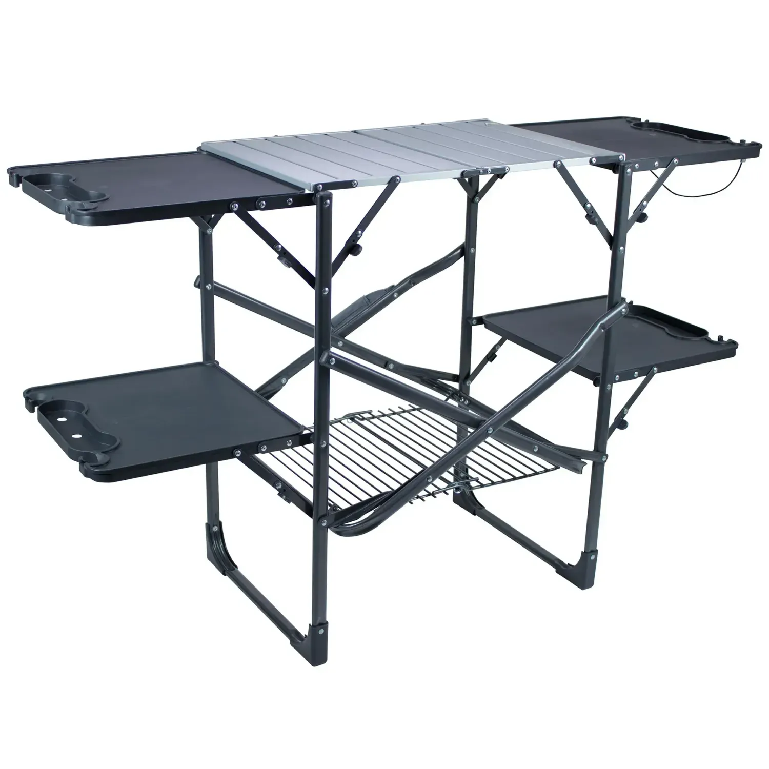 GCI Slim-Fold Cook Station Black Chrome Chair Camp