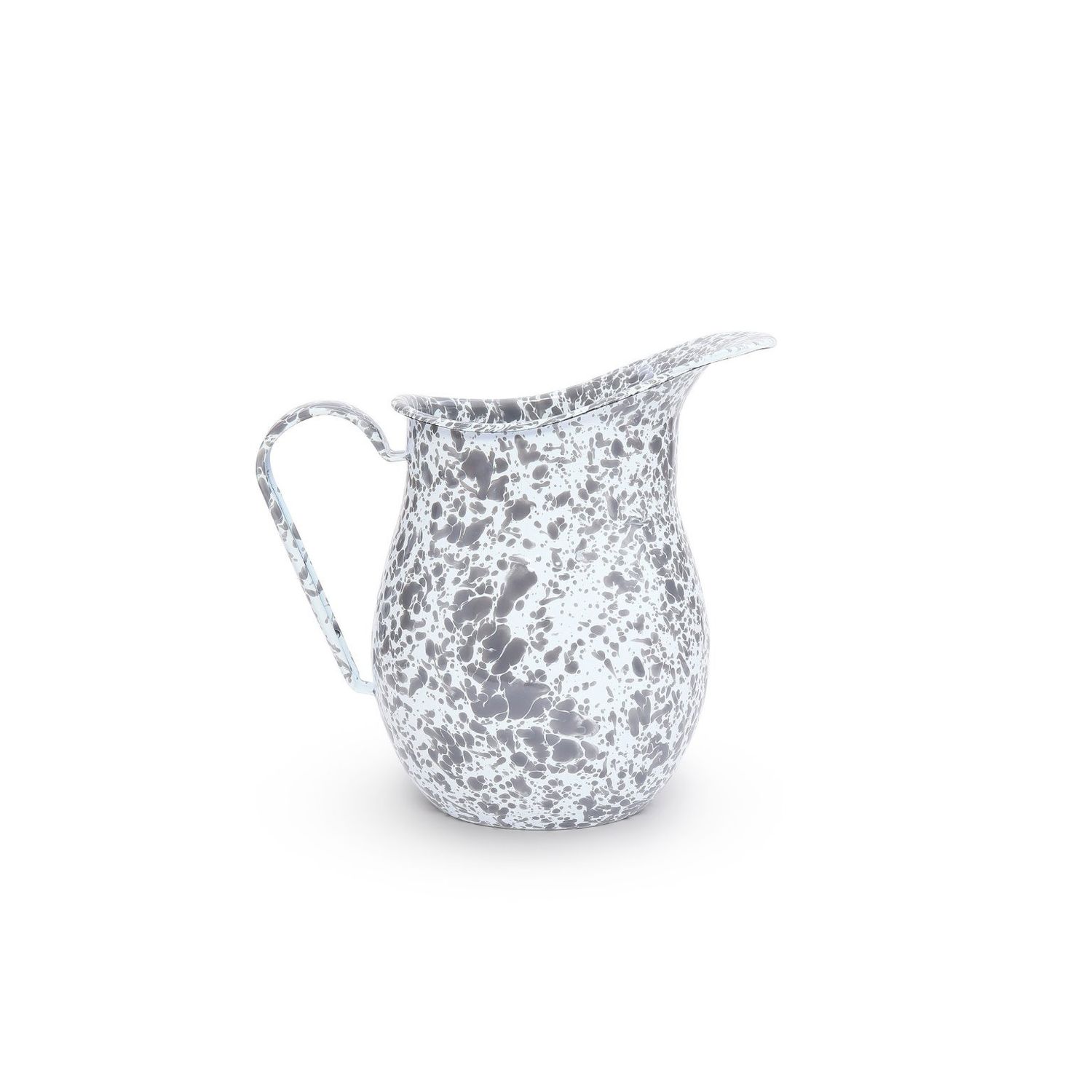 Crow Canyon Large Splatter Enamel Pitcher, Size: Small, Style: Grey Splatter