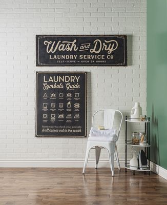 Laundry Symbols Metal Sign