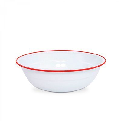 Crow Canyon Vintage Enamel Medium Basin, Style: Red Rim