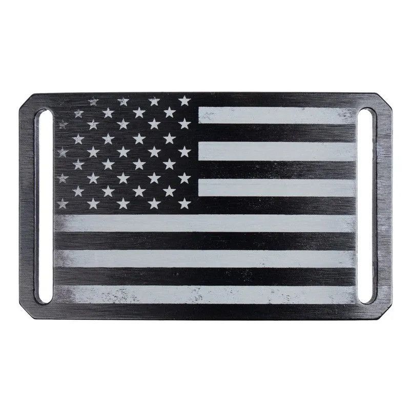 Grip6 Men's USA Flag Belt Buckle, Color: Ninja Black