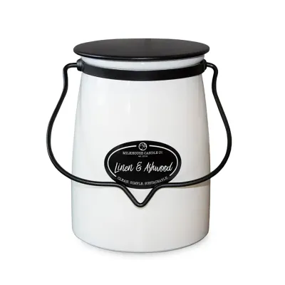 Milkhouse Linen &amp; Ashwood 22 oz Candle
