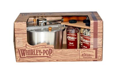 Amish Country Whirley Popper Gift Set with Popcorn