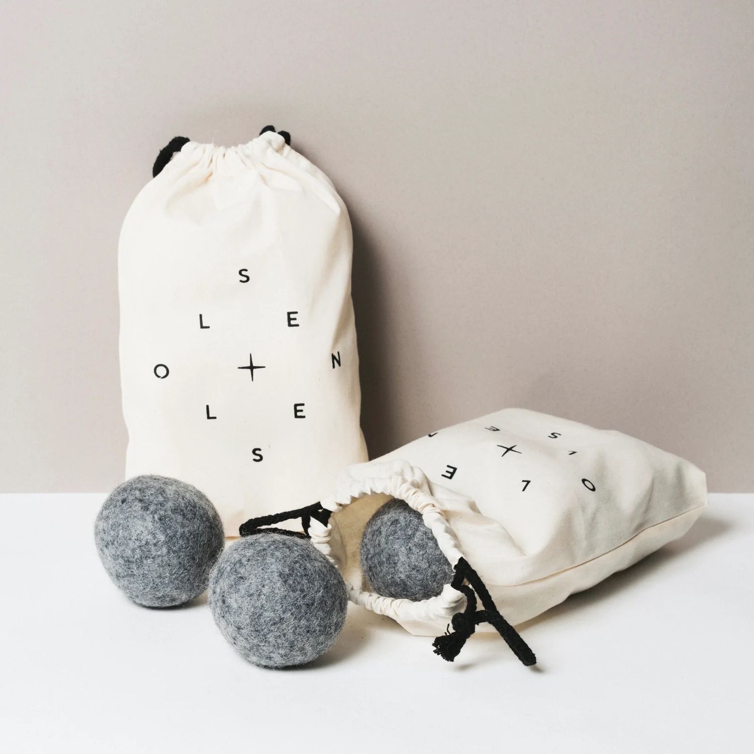 Grey Wool Dryer Balls - Set of 6