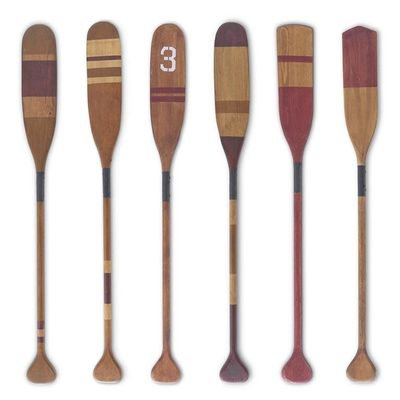 Wooden Paddle w/Painted Stripes