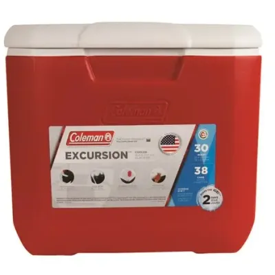 30 Qt Coleman Cooler Excursion Red