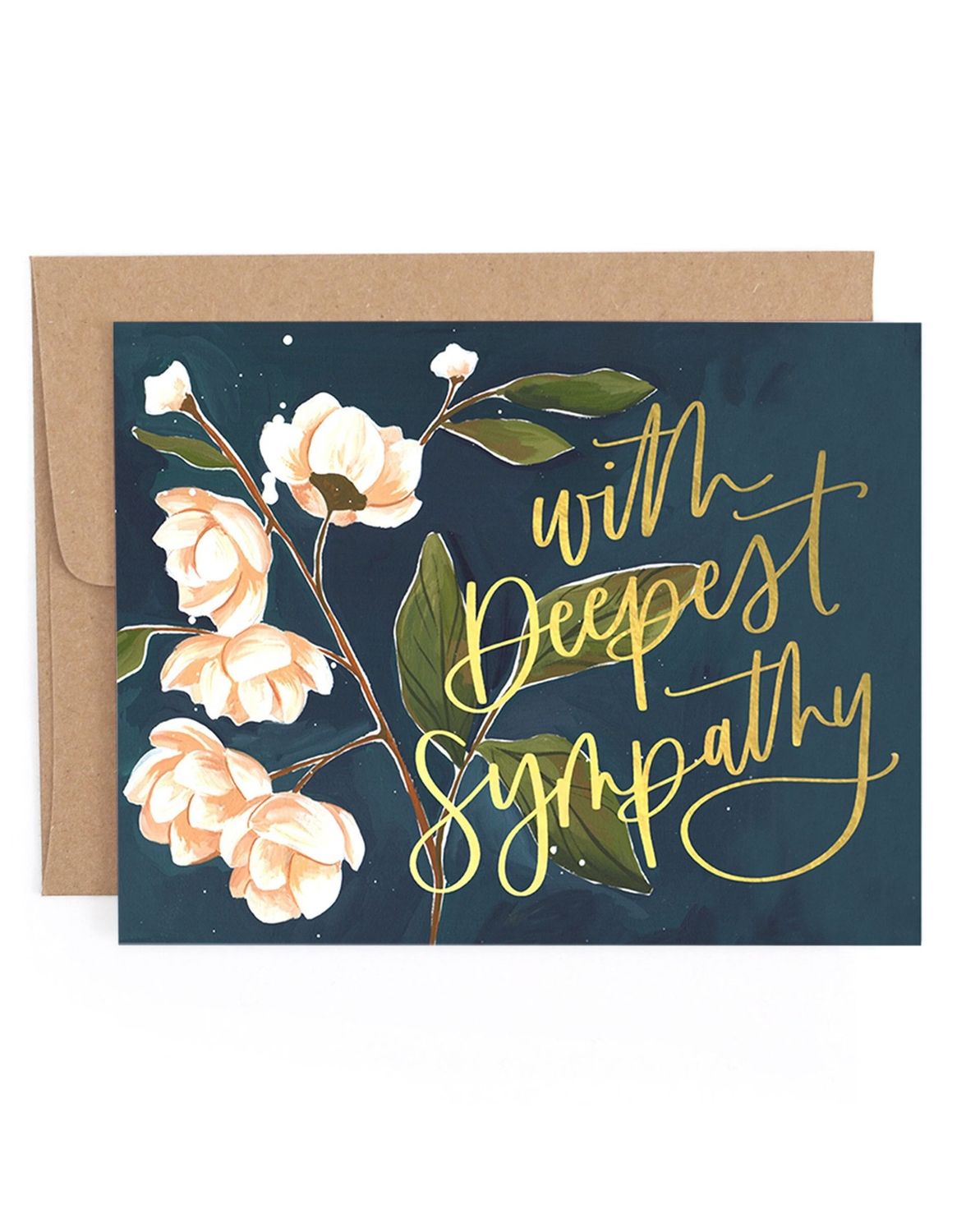 Deepest Sympathy Navy Greeting Card