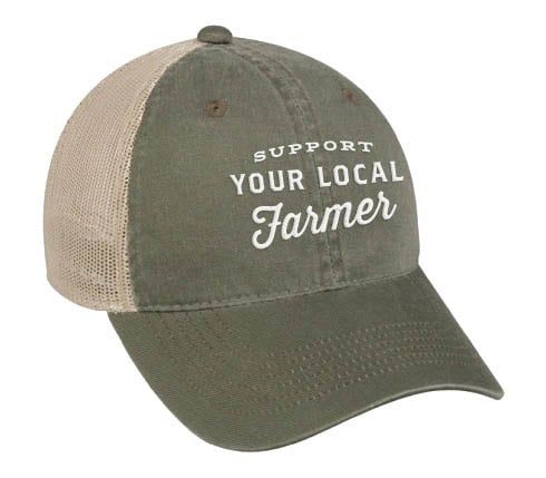 Support Your Local Farmer Hat, Color: Black