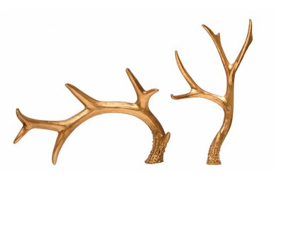 Resin Antler, Gold Finish