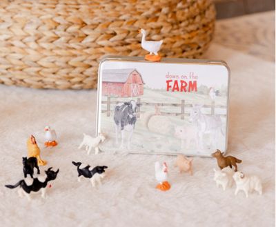 Large Farm Magnetic Animal Tin