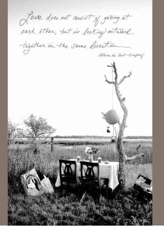 Love does not consist of gazing at each other... - Wedding Card