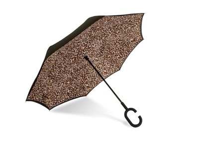 UnbelievaBrella Print Reverse Closing Umbrella Indigo / Inga
