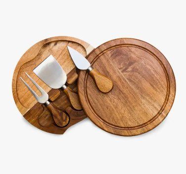 Acacia Brie Cheese Cutting Board &amp; Tools