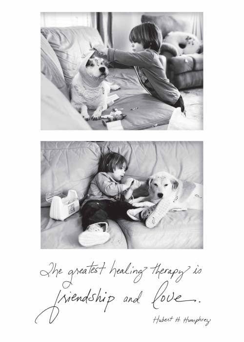 The greatest healing therapy is friendship and love. - Get Well Card