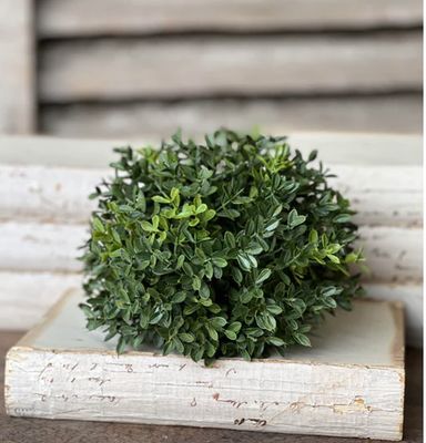 New England Realistic Boxwood Greenery Ball Half Sphere 8.5”