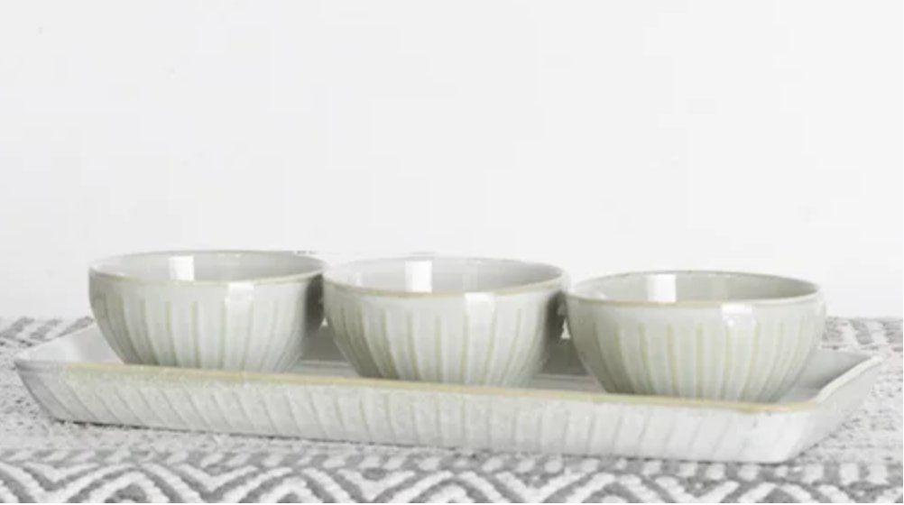 3 Bowl and Tray Set