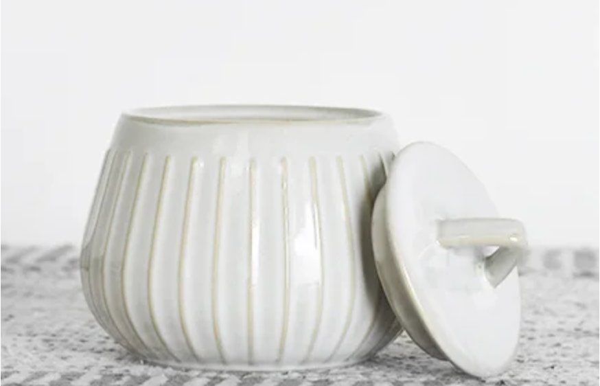 3" Stripe Jar with Lid
