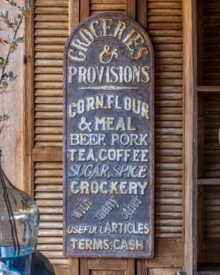 Provisions Metal Advertising Sign