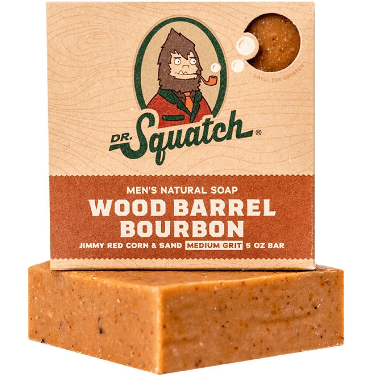 Dr. Squatch Bar Soap Wood Barrel Bourbon