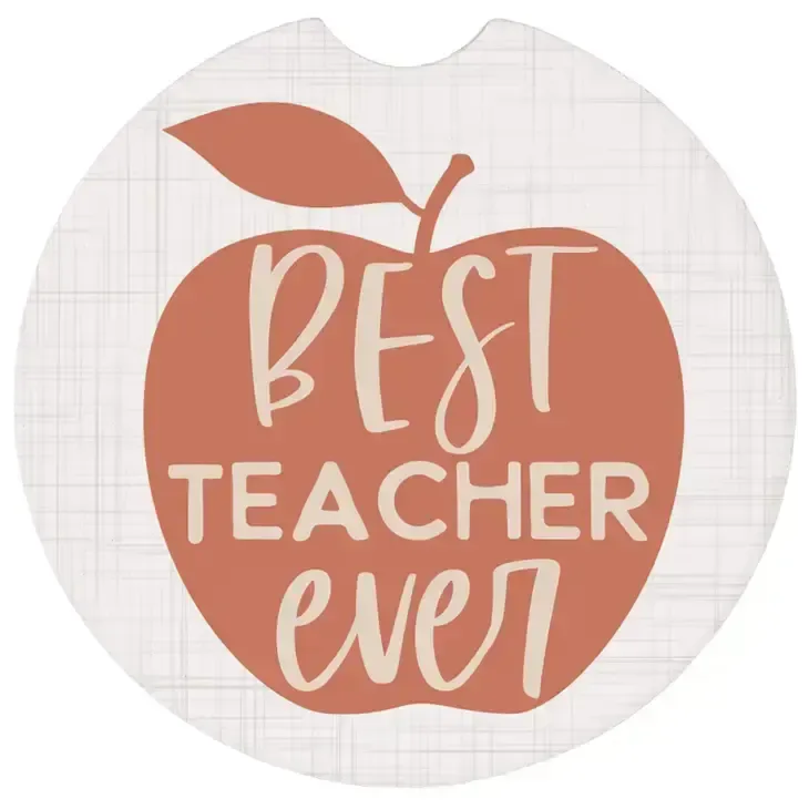 Car Coaster Best Teacher Apple