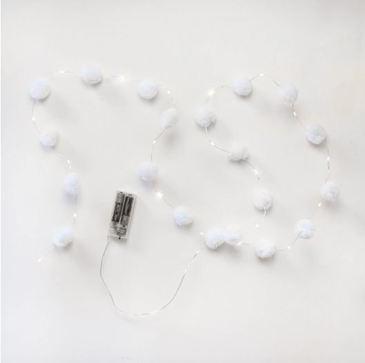 LED Fluffy Ball Wire Lights 86.6"