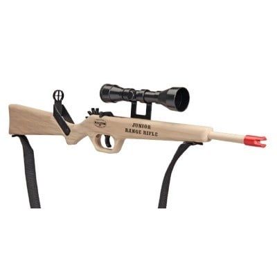 Rubber Band Gun Jr Range Rifle w/ Scope &amp; Sling - Blue Ammo