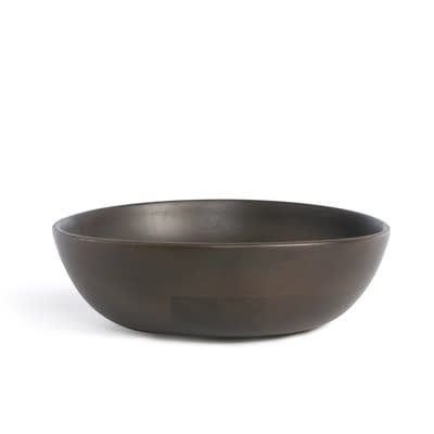 Polished Wood Serving Bowl Large
