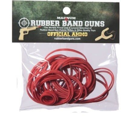 Rubber Band Gun Red Ammo 1 oz - Medium Pistol