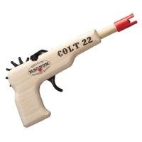 Rubber Band Gun Colt 22 Pistol - Green Ammo