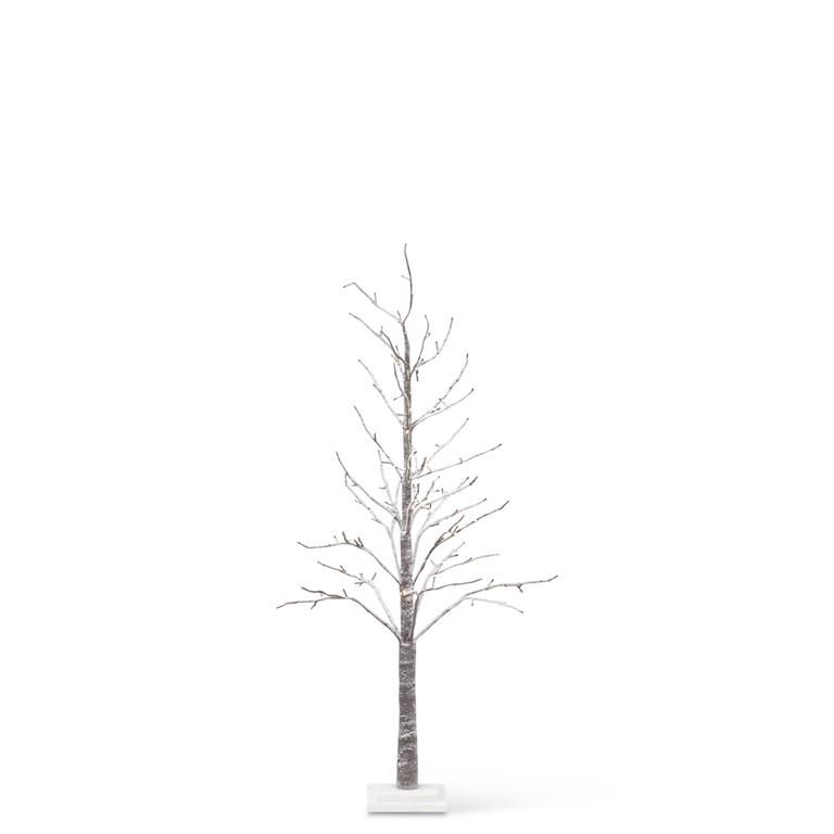Snowy Flocked LED Twig Tree 4'