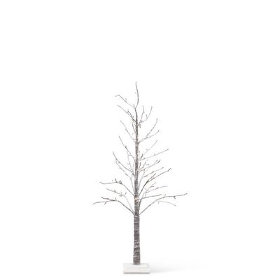 Snowy Flocked LED Twig Tree 4'