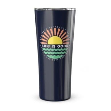 Life is Good Sunset on the Water Tumbler