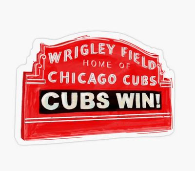Cubs Win! Chicago Baseball Sticker